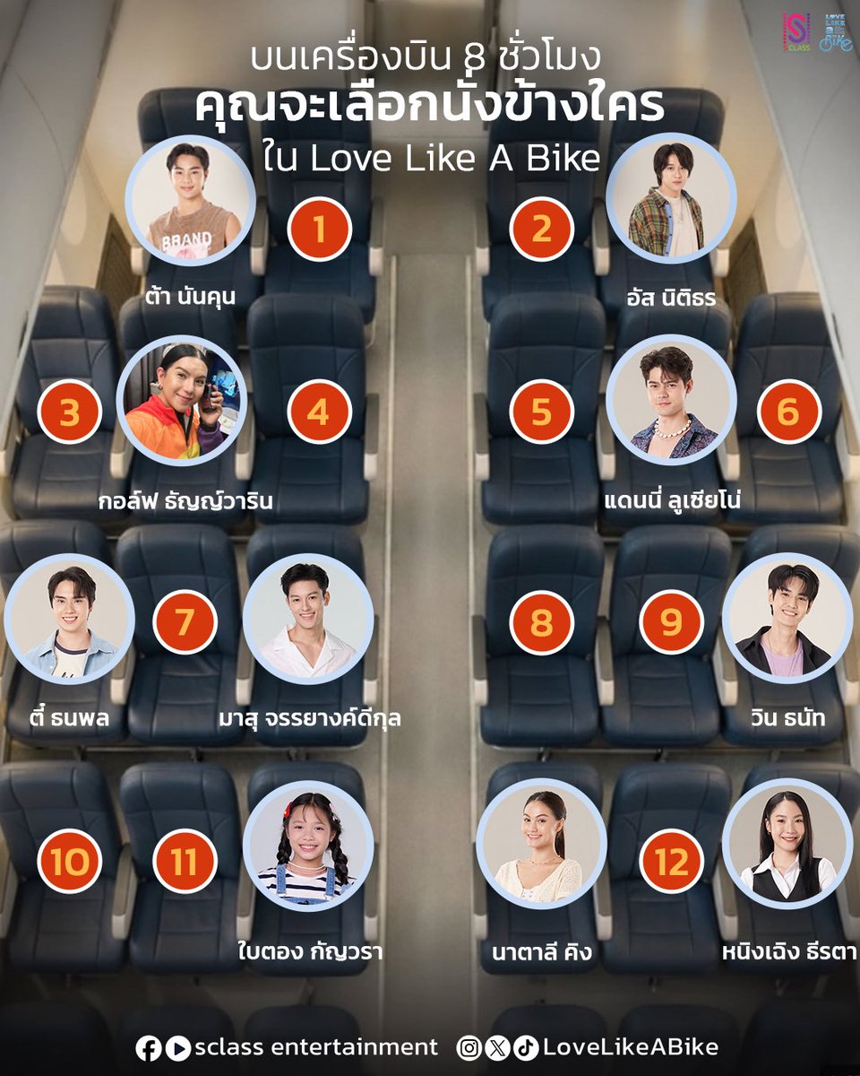 LoveLike35255's tweet image. 🛫บนเครื่องบิน 8 ชั่วโมง คุณจะเลือกนั่งข้างใคร ใน Love Like A Bike

#lovelikeabike #ปั่นไปให้ถึงรัก 
#masutee #taus #dannywin