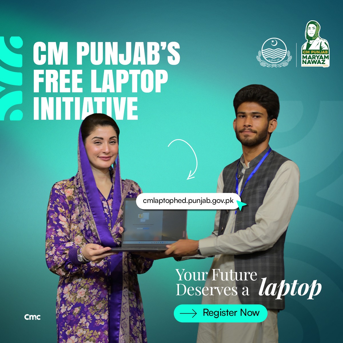 pmln_org's tweet photo. CM Punjab's Free Laptop Initiative!

➡️Register Now: https://t.co/3OJX4aC8cs

🔹Criteria: Government and private universities students with 65% or above marks Applications are open.

🔹Closing Date: 15th feb, 2026 https://t.co/p0LHSpXs2d