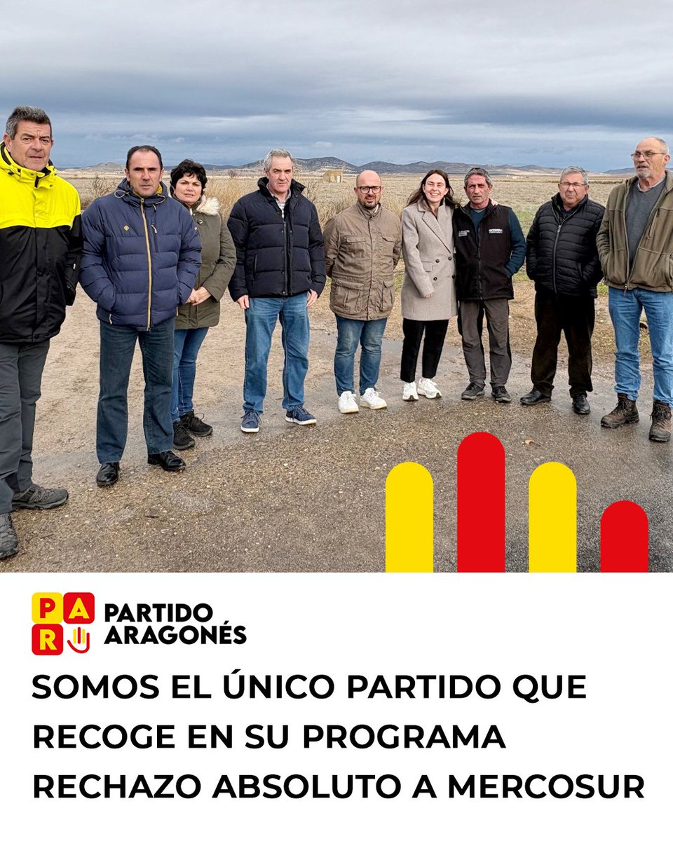 Mercosur no ❌ Agricultura y ganadería sí ✅🧑‍🌾

El Partido Aragonés es el único partido que dice claramente no al acuerdo con Mercosur. Sin matices y sin teatro. Porque este acuerdo perjudica directamente a nuestras explotaciones, a nuestra agricultura y a nuestra ganadería.