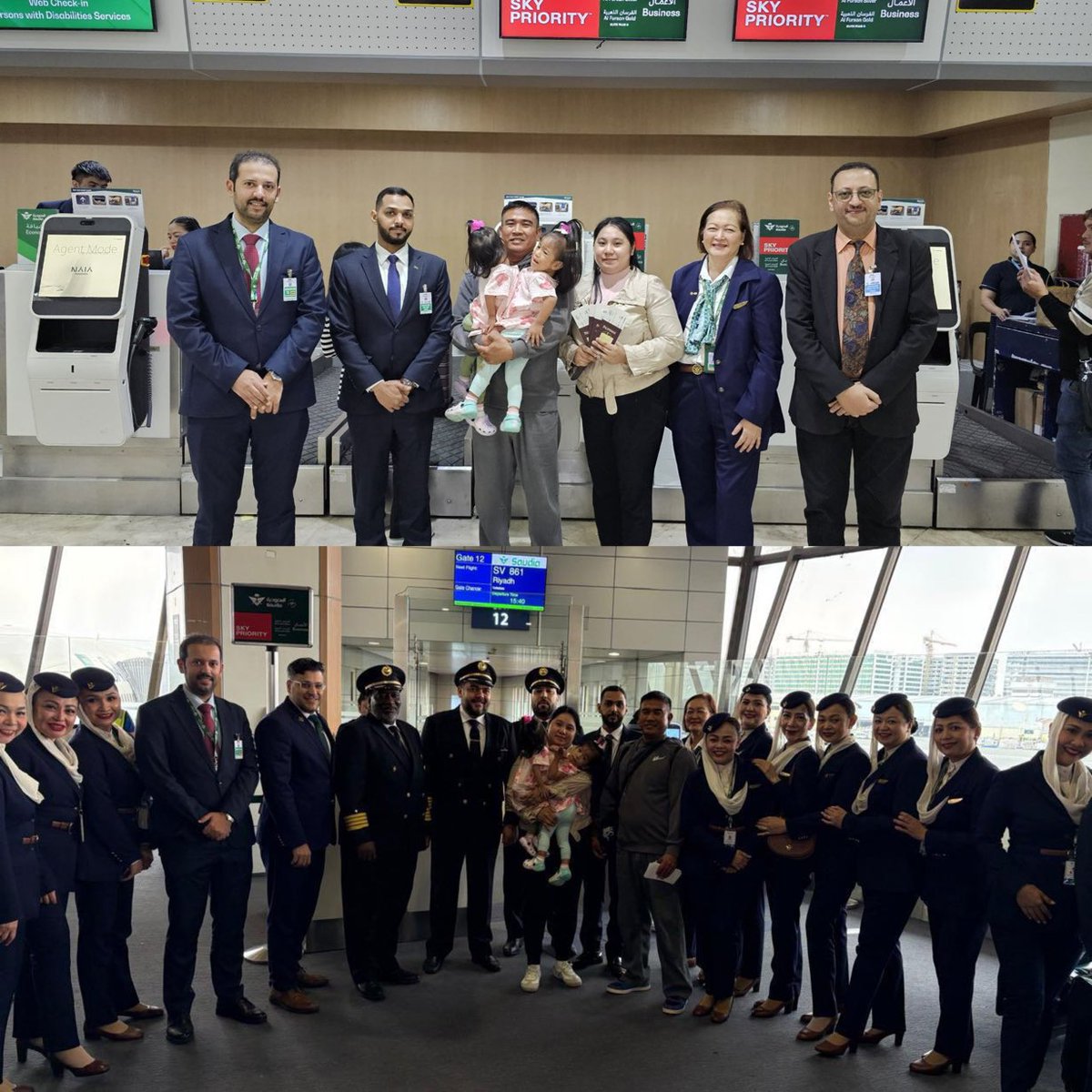 Alphoenix0's tweet photo. Under the directives of the Custodian of the Two Holy Mosques and the Crown Prince..

Departure of the Filipino conjoined twins (Olivia and Gianna) from #Manila Airport to #Riyadh to undergo the separation surgery in Saudi Arabia. https://t.co/wwZQHhbLEC