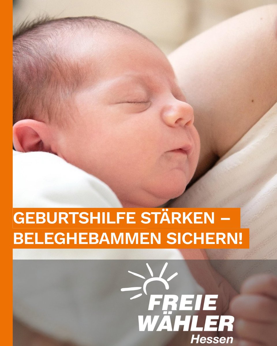 FWHessen's tweet image. 🧡 Geburtshilfe stärken – Beleghebammen sichern! 👶

freiewaehler-hessen.de/aktuelles/beit…

#FreieWähler #Hessen #Geburtshilfe #Hebamme #Familien #Gesundheitspolitik #orangepower #AnpackenFürHessen