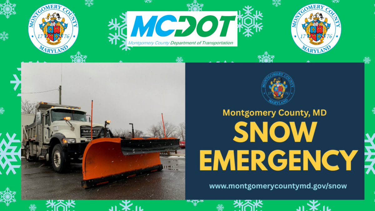 🛎️UPDATE (6:00AM Jan. 27)🛎️
🌟MCDOT Crews have completed plowing 50% of the 3,700 lane miles of residential streets.
🌟Montgomery County remains in a Snow Emergency🌟Ride On bus will operate the 'S Service' Schedule today.▶️ow.ly/bW5x50Y4c0X #mdroads #mdcommuters #blackice