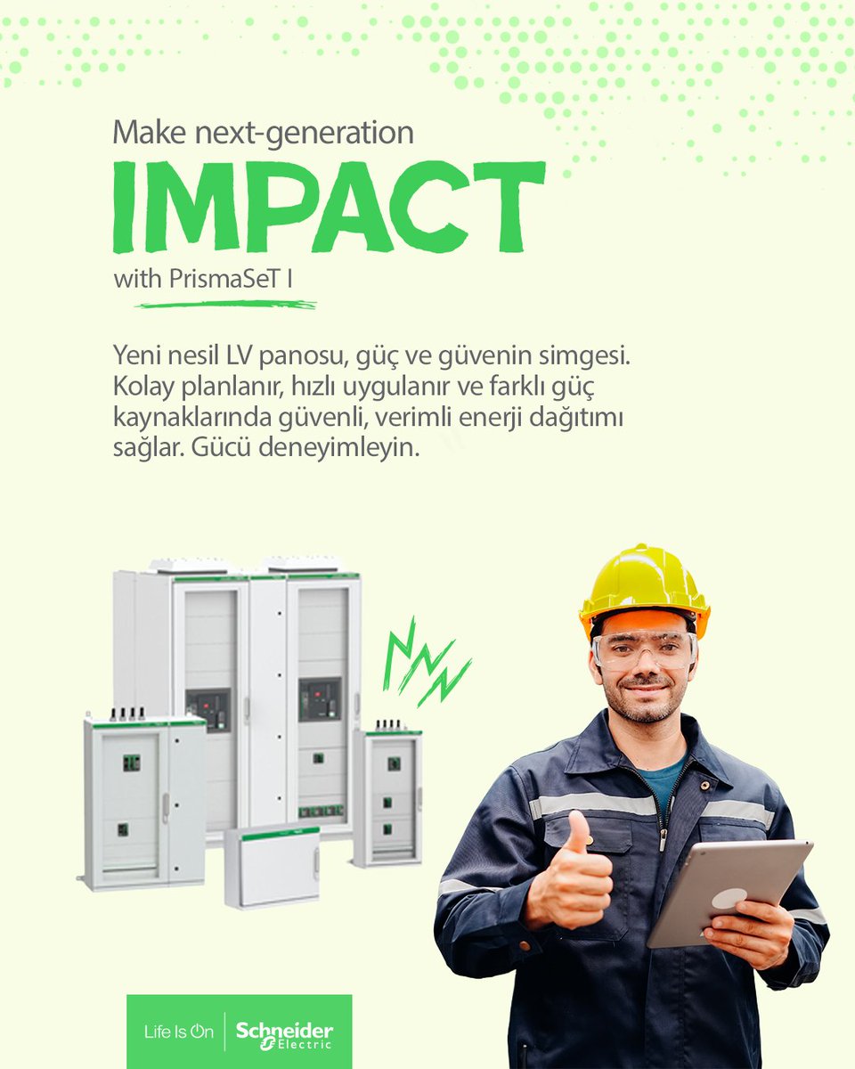 ⚡ PrismaSeT I ile 60 saniyeden kısa sürede farkı hissetmek mümkün.

Enerji dağıtımı artık daha görünür ve yönetilebilir. 

📊 PrismaSeT I, sadece güç sağlamakla kalmıyor; aynı zamanda uygulanabilir içgörüler ve (cont) spr.ly/l/6016h67np