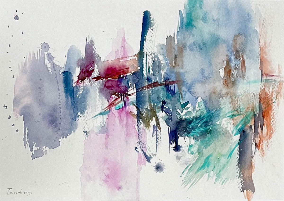 田中カナタ展 主に抽象表現の水彩画展」 28日より始まります 初個展で