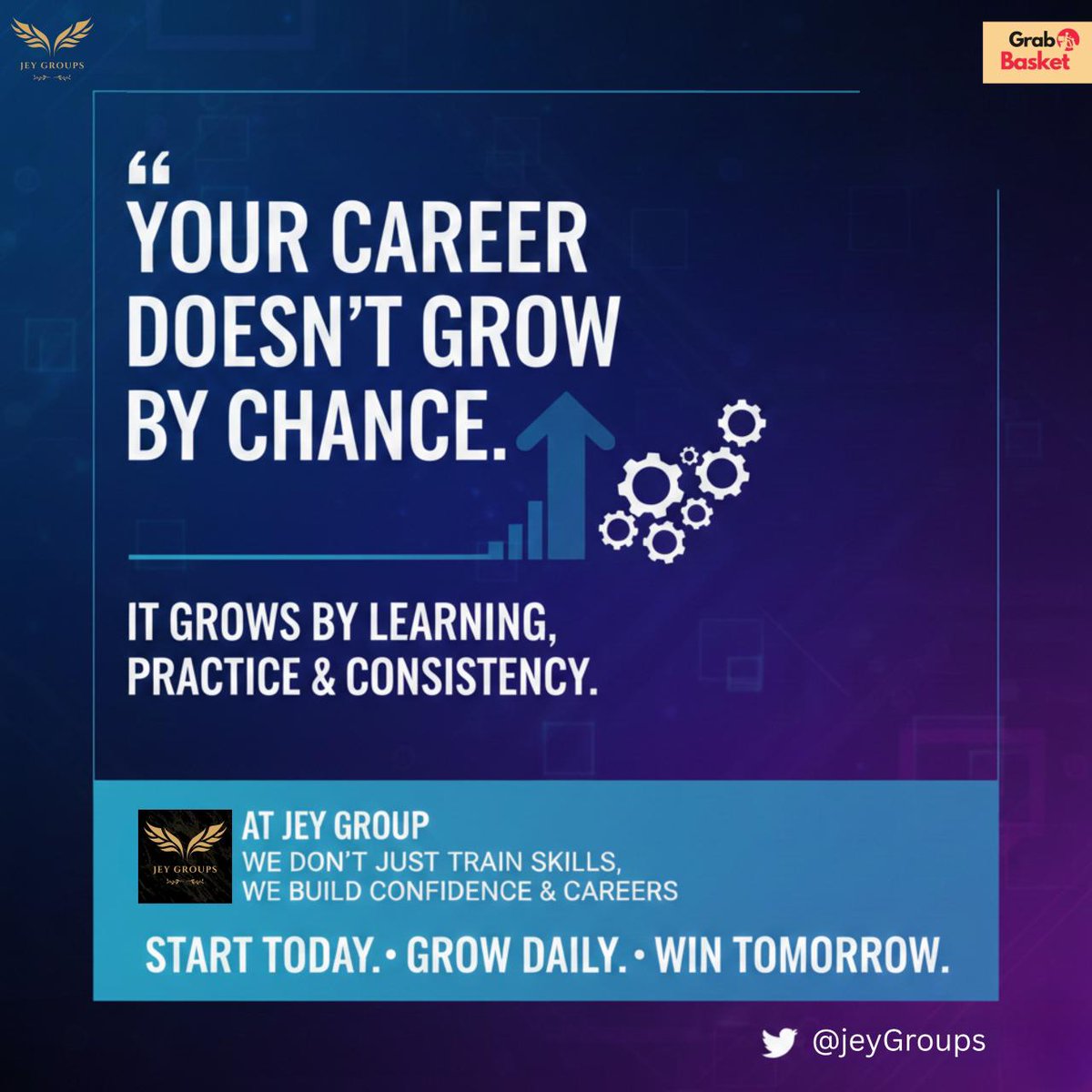 Swivel_Training's tweet photo. Success isn’t luck.
It’s learning, practice, and showing up every day.

At Jey Group, we turn skills into confidence and careers.
Start today. Grow daily. 🚀

#CareerGrowth #SkillDevelopment #JeyGroup https://t.co/TCRObLbadD