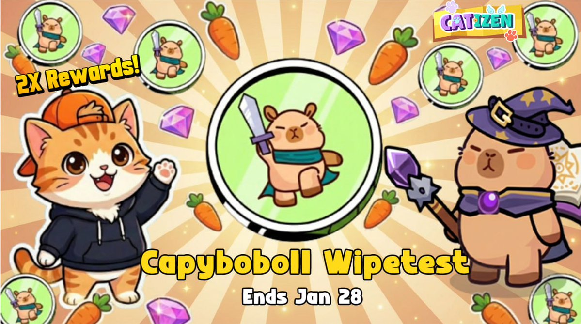 CatizenAI's tweet image. 😺 Hey Catizens, big news for $PYBOBO! 

$PYBOBO is now available on @Bybit_Official Spot.

And the Capybobo 2 Wipe Test is still LIVE until Jan 28 
→ Spend $PYBOBO now  
→ Get DOUBLE rewards at official launch

Trade now on Bybit. Wipe Test rewards doubled. 

Smart moves start…
