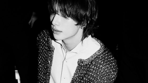 Hyunjinr's tweet image. A poised silhouette that conveys elongated elegance.