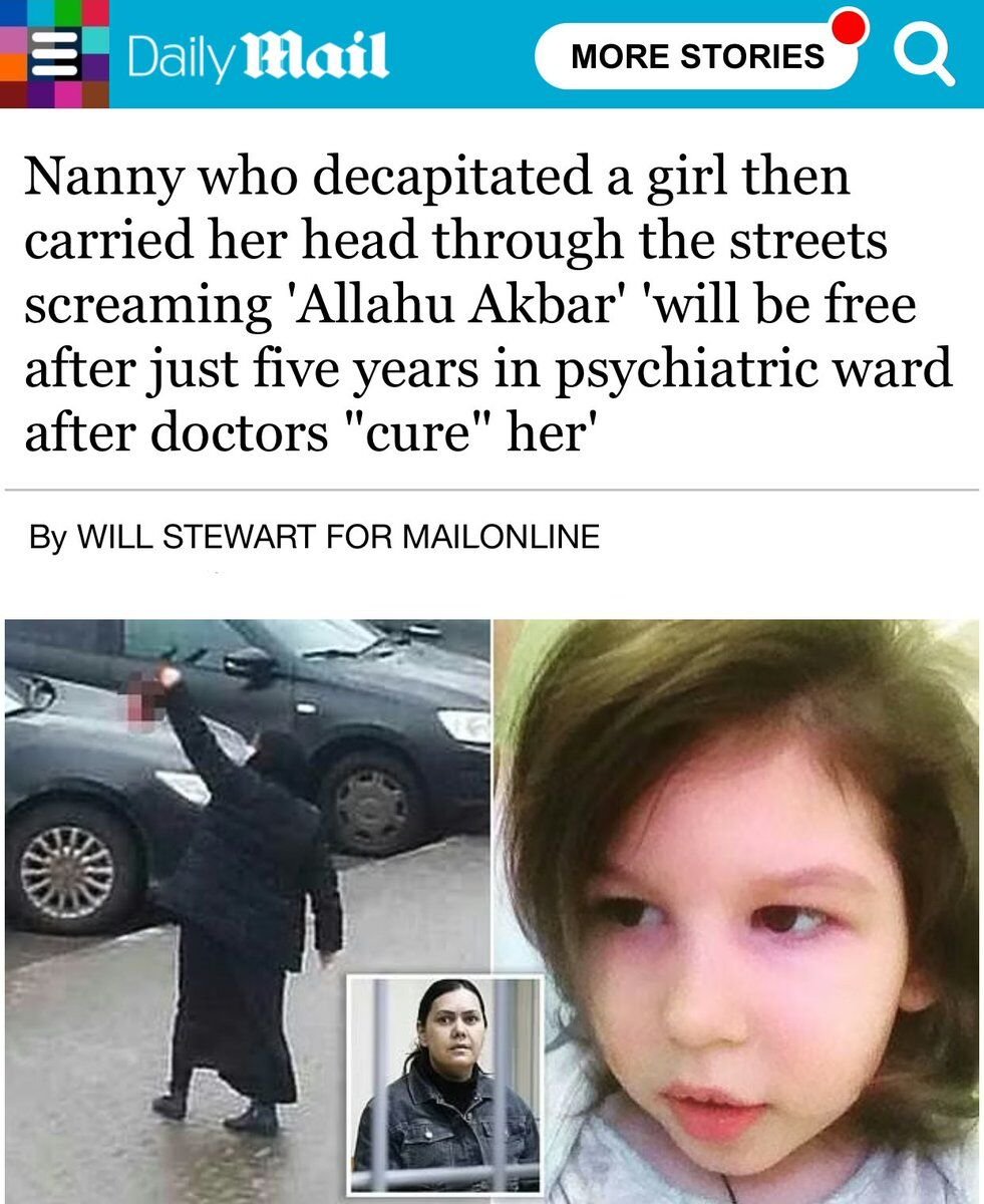 🚨🇬🇧 CHILD KILLER SET TO WALK FREE AFTER PSYCHIATRIC RELEASE

A woman who murdered a child and paraded her head through the streets is due to be released after just five years in a psychiatric unit.

This is a catastrophic failure of justice and public protection.

Violent