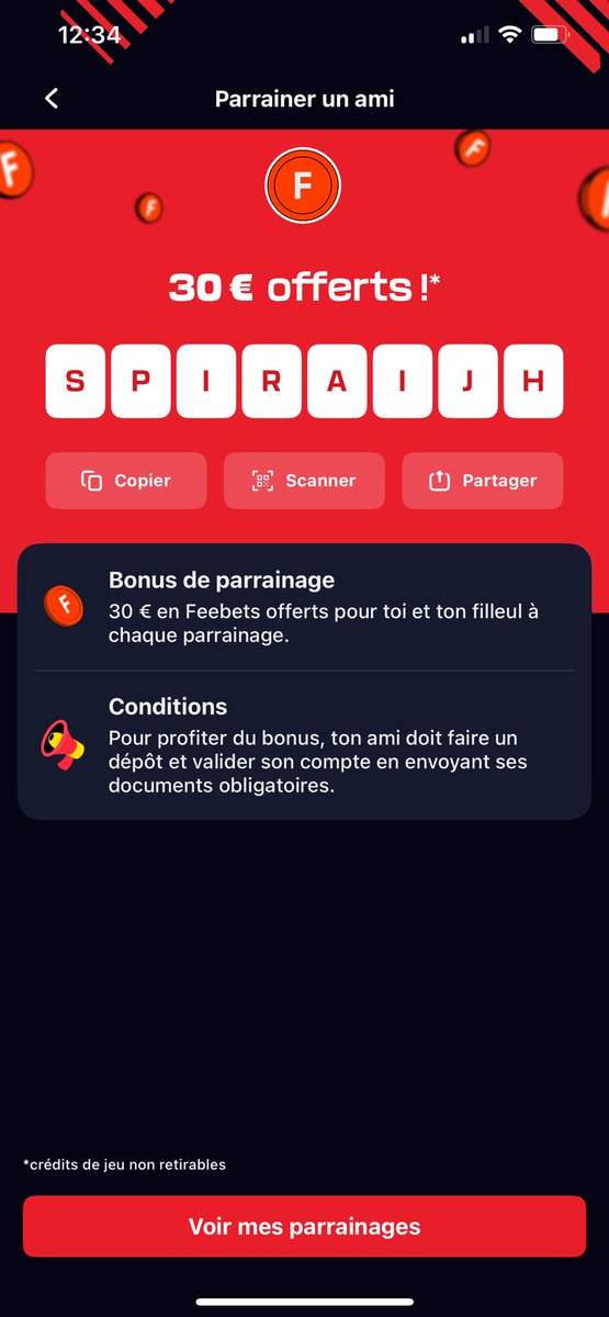kayjintw's tweet photo. Si ça peut faire plaisir à quelqu’un , code à saisir à l’inscription 30 euros de freebets offerts après le 1er dépôts et la validation des documents 🫶🏽 https://t.co/1jKOtDugjm