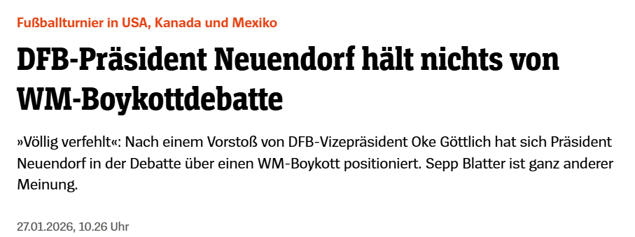Celik_Chn's tweet image. Ist ja schön, dass Fußballfunktionäre bei der Trump-WM keine Bedenken haben. Aber für die Menschen zählt, ob die US-Regierung die Einreise von Besuchern ohne Probleme und Schikanen und die Sicherheit der Fans garantieren kann. Und genau daran gibt es berechtigte Zweifel.