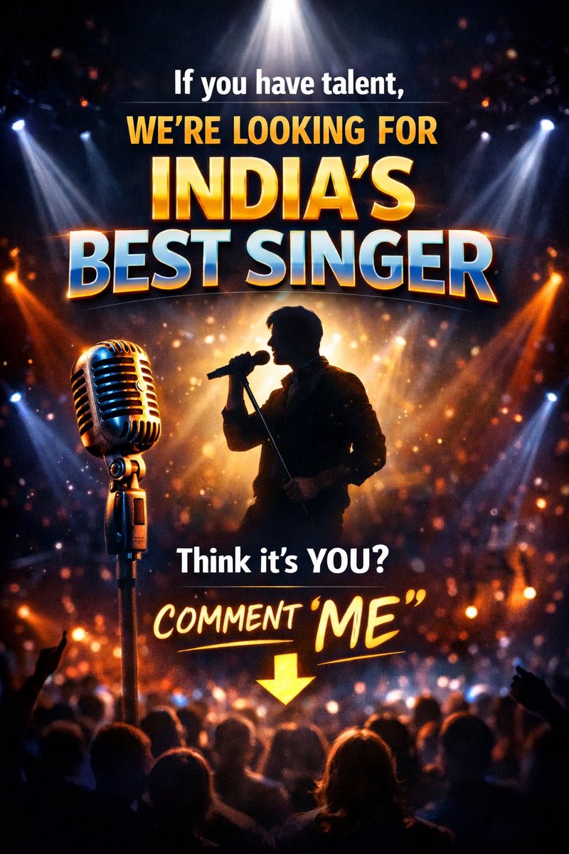 Dreaming of becoming India’s next singing star?
If you have the voice, we have the stage. Reach out. Comment ME and will reach out to you !
