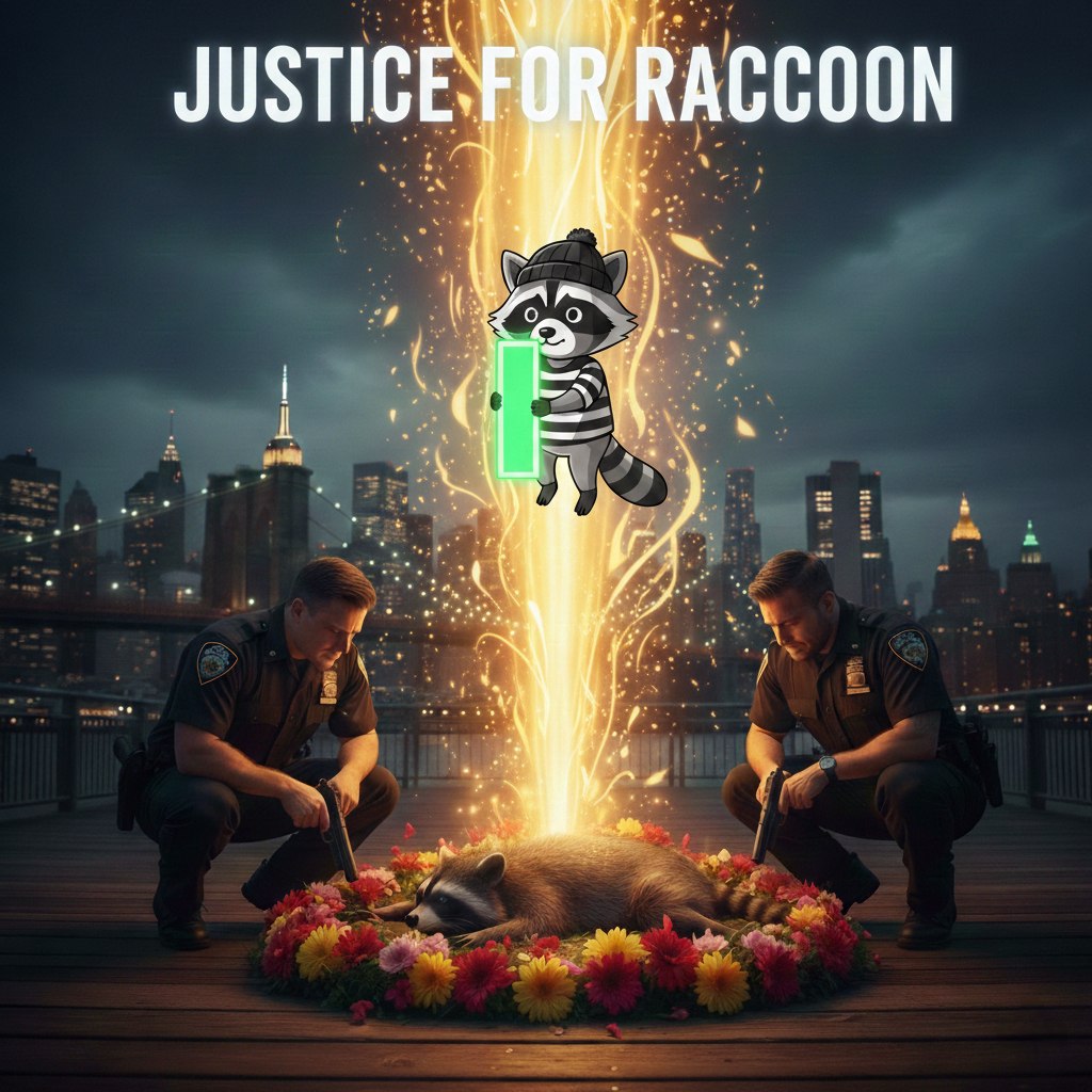 NYPD pulled the trigger on an innocent raccoon .. 

But legends don't die. 

They evolve. 🦝→ $YOINK From the streets of NYC to the charts of Solana. 

This isn't just a coin. It's revenge. It's justice. It's US. 

Who's riding with the fallen king? 👑🦝 

Ca: