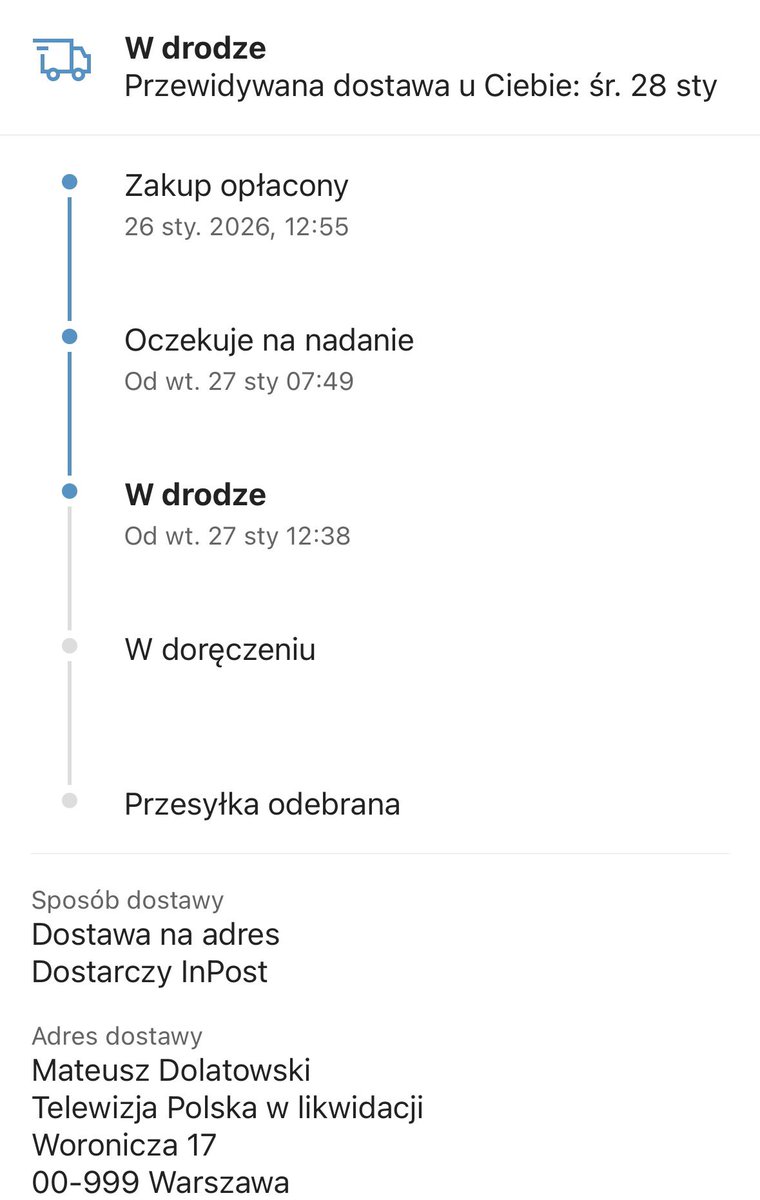 Czapeczka dla <a href="/matedolatowski/">Mateusz Dolatowski</a> w drodze.

Odbierze?