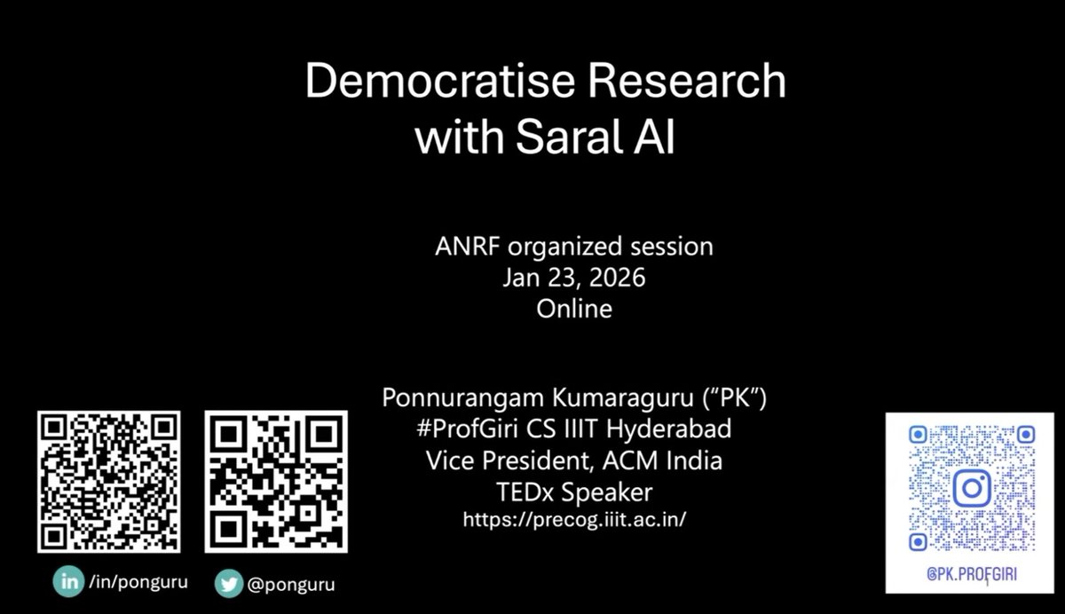 ANRFIndia's tweet image. 𝗥𝗲𝗰𝗼𝗿𝗱𝗶𝗻𝗴 𝗡𝗼𝘄 𝗔𝘃𝗮𝗶𝗹𝗮𝗯𝗹𝗲 | 𝗦𝗔𝗥𝗔𝗟 𝗔𝗜: 𝗜𝗻𝗳𝗼 &amp;amp; 𝗛𝗮𝗻𝗱𝘀-𝗼𝗻 𝗦𝗲𝘀𝘀𝗶𝗼𝗻

#ANRFIndia organized a webinar on SARAL AI to democratize scholarly communication. 

𝗪𝗮𝘁𝗰𝗵 here: youtube.com/watch?v=ORRieF…