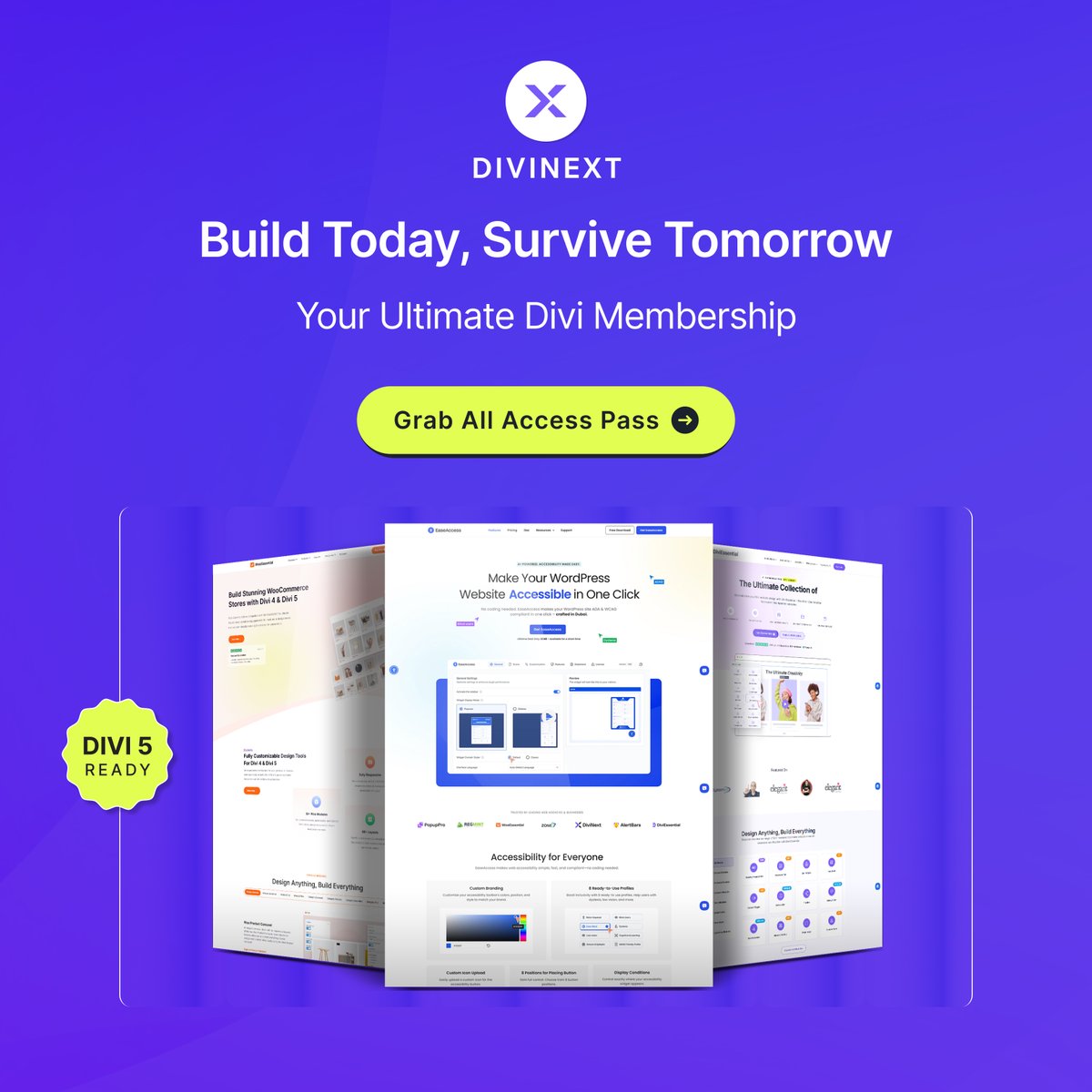 divi_next's tweet image. Divi 5 is here. Are your tools ready? 🚀

DiviNext All Access = Future-proof builds.

✓ Every module 
✓ Every update 
✓ One membership

Don't get left behind 

👉 divinext.com/downloads/all-…

#DiviNext #Divi5 #WordPress