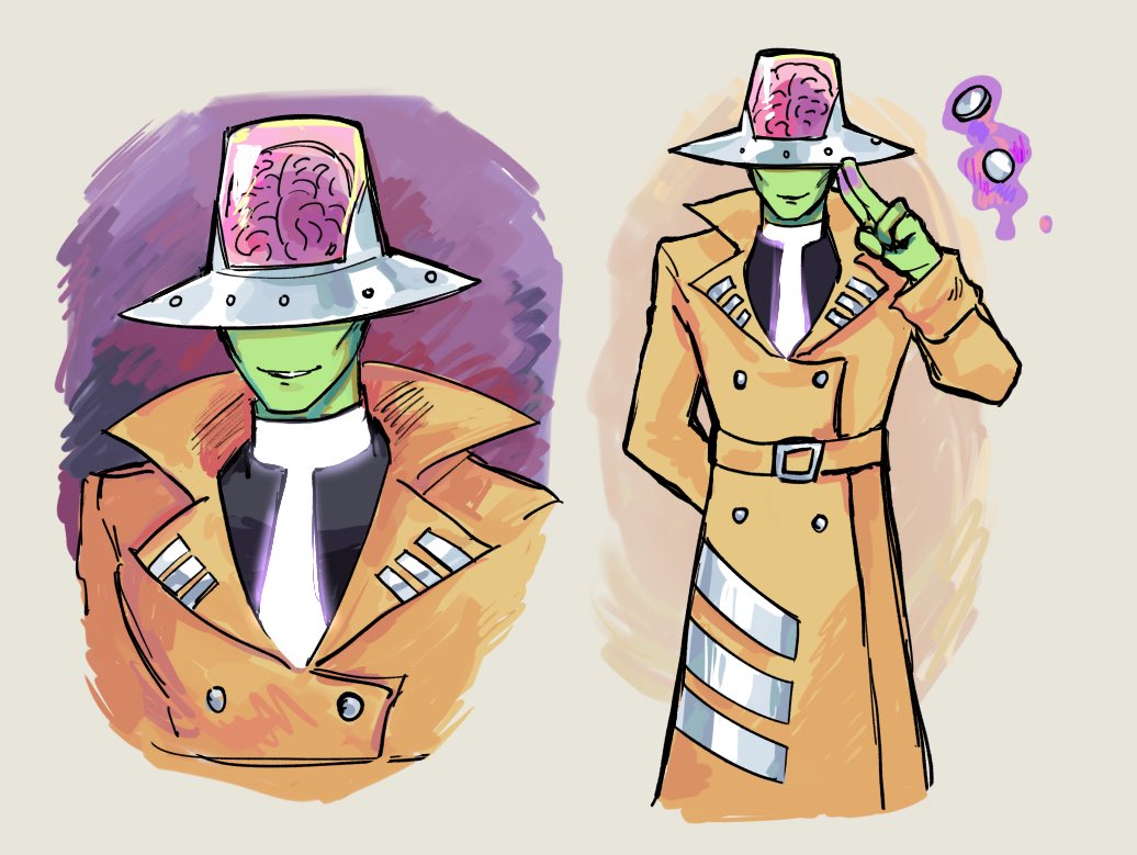 m0pan_'s tweet image. Psychic power/mind control type villain…🥶 his name is Cipher Gray 🧠