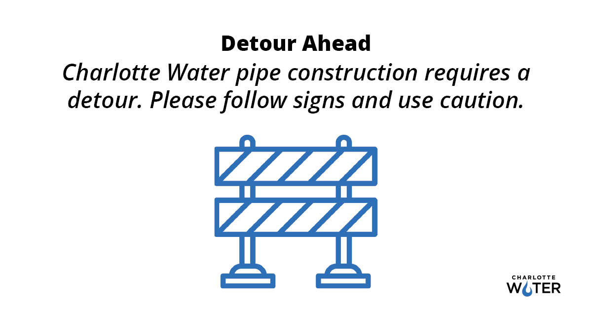 CLTWater's tweet image. Detour Ahead: Providence Road (2900 block at North Sharon Amity Road) – inbound lanes are closed for a water pipe repair. Use Randolph Road as an alternate. @CLTCenterCity, @CLTGov, @NCDOT_Charlotte, @CharlotteDOT #clttraffic