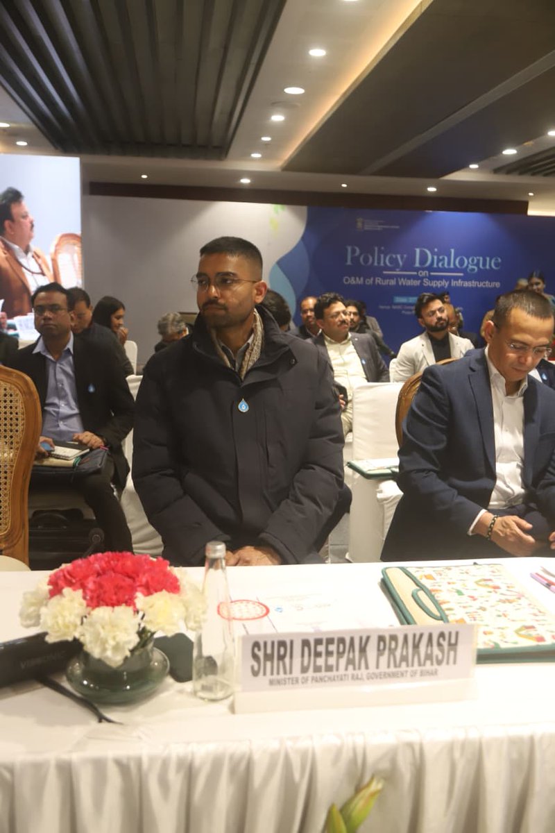आज नई दिल्ली स्थित NASC कॉम्प्लेक्स, कन्वेंशन सेंटर, पूसा रोड में माननीय केंद्रीय जल शक्ति मंत्री  श्री सी आर पाटिल जी की अध्यक्षता में आयोजित “ग्रामीण जलापूर्ति अवसंरचना के संचालन एवं रखरखाव (O&amp;M) पर नीति संवाद” कार्यक्रम में सहभागिता की।