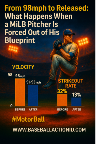 Coach_Steve's tweet photo. 98 mph. Dominant
New organization
New mechanics
Released
Same pitcher, Same arm
Different system
This is what happens when you force athletes out of their natural #blueprint. Read👉https://t.co/dLAMCygHl2 - #MotorBall #BaseballActionID @jaegersports @TrueSandA @ButchBaseball29 https://t.co/jrN8o1jG9Z