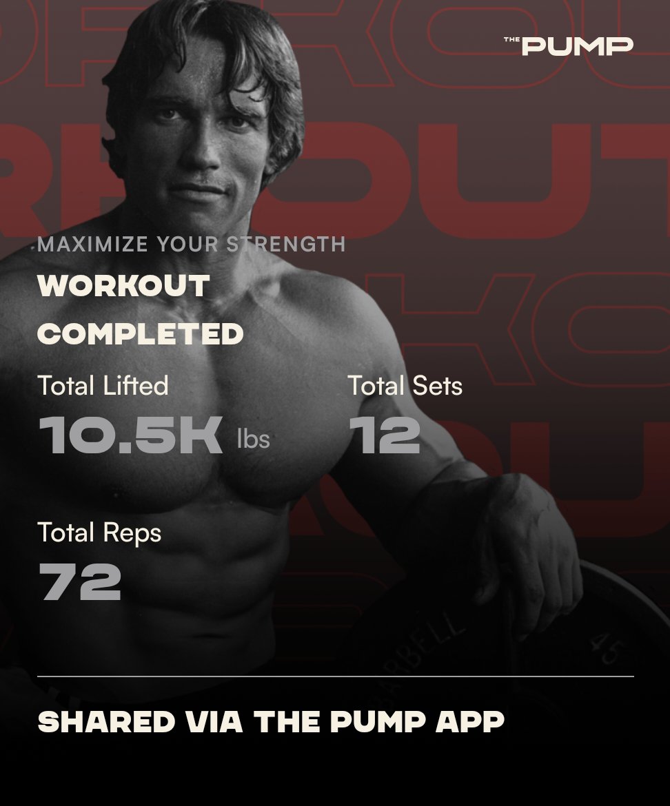 A nice early workout to start my Tuesday and Get Pumped!!!
<a href="/Schwarzenegger/">Arnold Schwarzenegger</a> <a href="/BornFitness/">Adam Bornstein</a> <a href="/ketch/">Daniel Ketchell</a> #PumpClub