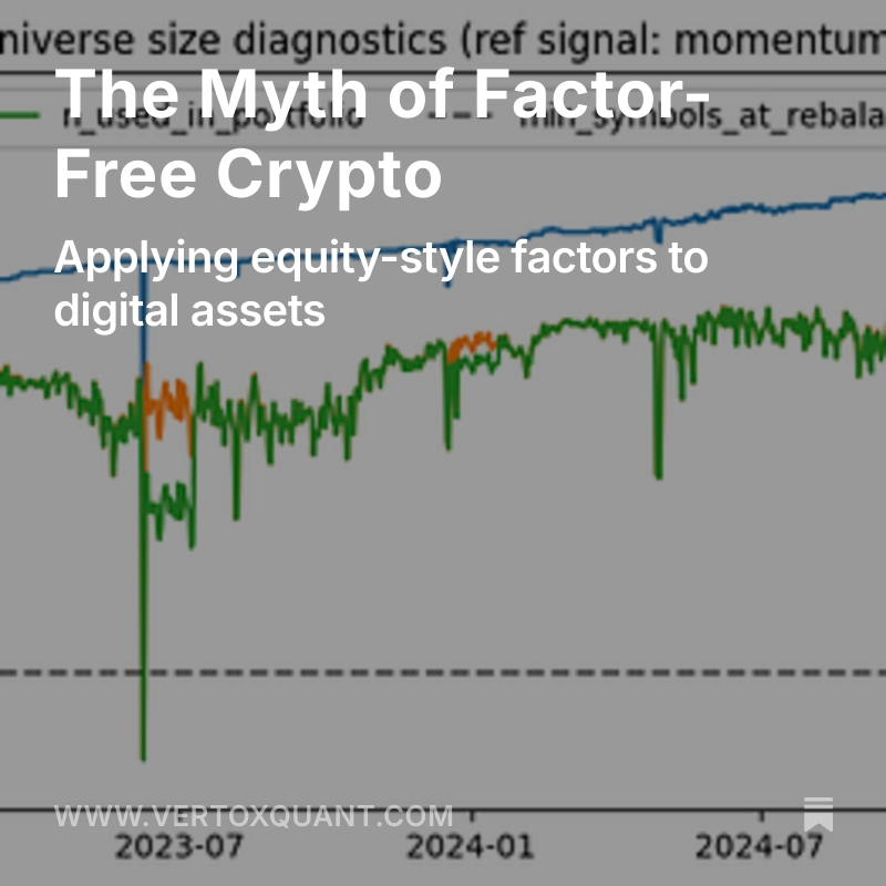 People keep telling you to take what works in equities and apply it to crypto. 
Those same people then claim that factors don’t exist in crypto at all.  

Let’s answer once and for all if equity factors exist in crypto and if you can profit from them.

Link in Profile. 
Giving