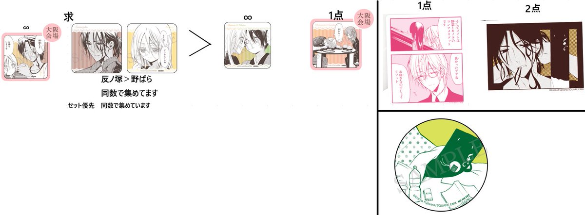 交換】藤原ここあカフェ 妖狐✕僕ss いぬぼく 特典 コースター 譲 1～2