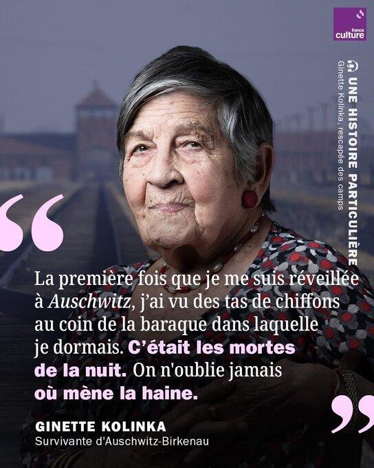 Limportant_fr's tweet image. Ginette Kolinka explique aux jeunes, plusieurs fois par an, à quoi ressemblait l'enfer instauré par les nazis à Auschwitz. Pour qu'on n'oublie jamais limportant.fr/infos-societe/… @veritebeaute