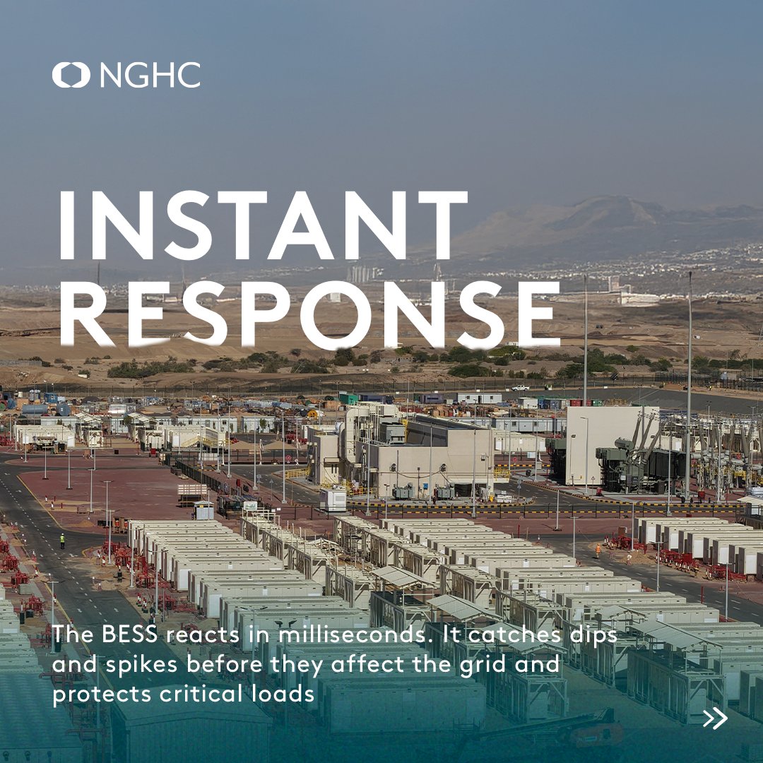 NGHC_'s tweet photo. Did you know that NGHC’s Battery Energy Storage System can deliver 400 MW of power with 400 MWh of storage – like a giant power bank for our entire plant?
Swipe to learn more.
#NGHC #FuellingFutures #BeyondBasics https://t.co/SFElbpYegs