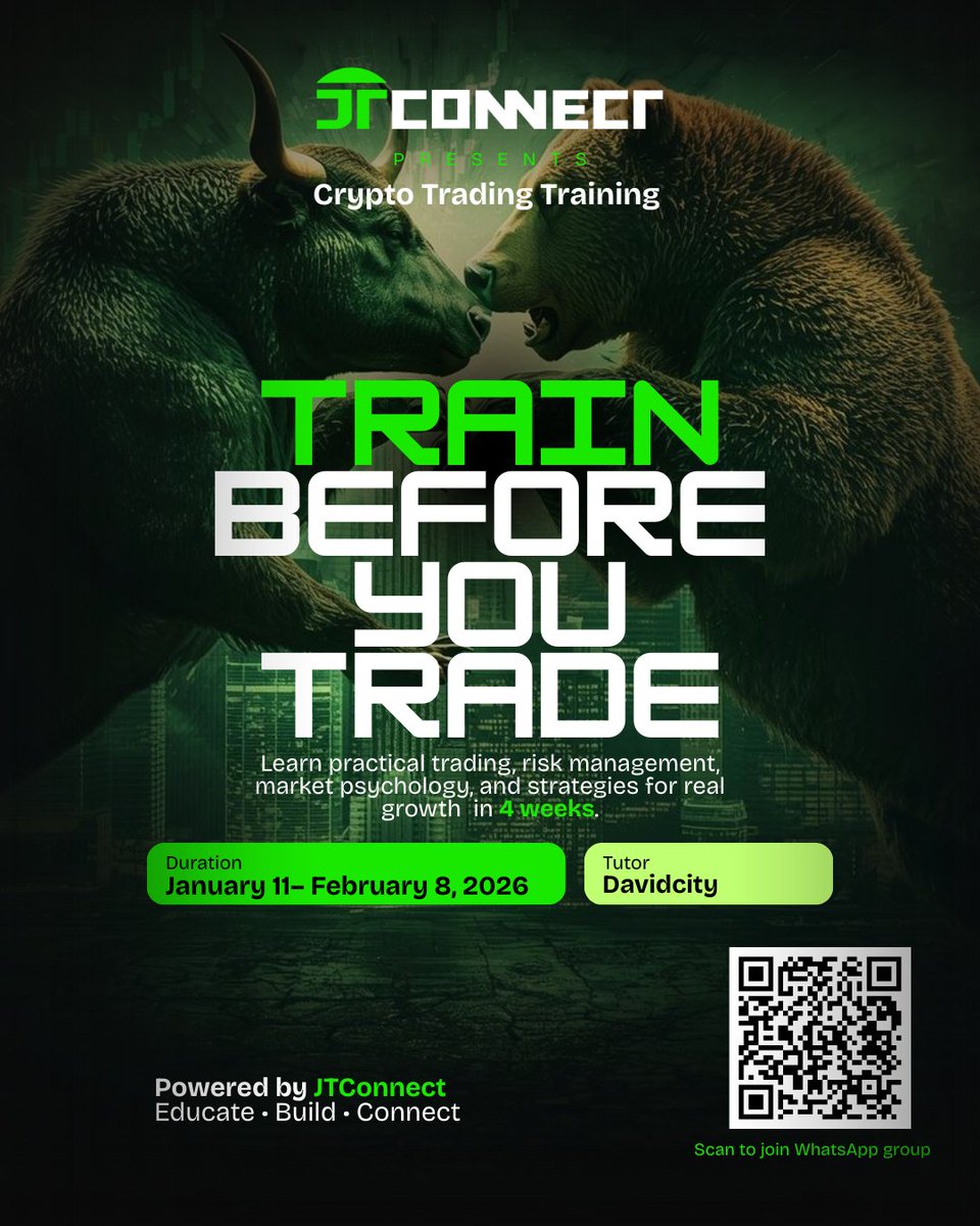 jtconnect2's tweet image. 1/2
📊 JTConnect Crypto Training — Day 5 Recap (23rd Jan)

Topic: Liquidity (Continued)

• FVG as a price magnet
• POI for sniper entries
• Trade only with full confluence
• Higher TF = clearer charts
• Crypto market manipulation explained

#CryptoTraining #Liquidity #SMC