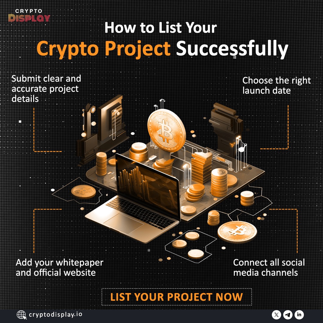🚨 List Your Crypto Project Successfully! ✓ Clear & accurate project info ✓  Whitepaper & official website ✓ Connect social channels ✓ Pick the right  launch date 👉 Start listing now: https://t.co/EWARZTJpvd #