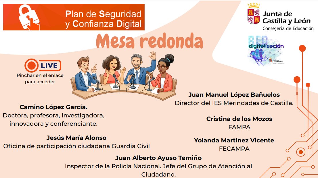 | PSCD |

Jornadas Plan de Seguridad y Confianza Digital.
Toda la información en el email del centro.
Plazo máximo de registro: 28 de enero.