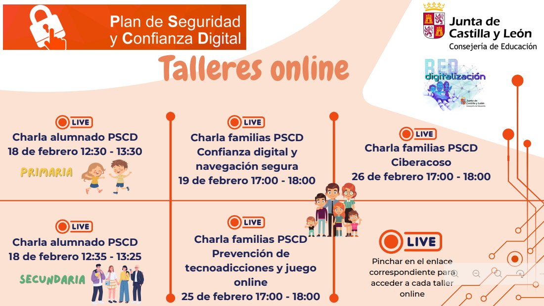 | PSCD |

Talleres online.
Plazo máximo de registro: 28 de enero.