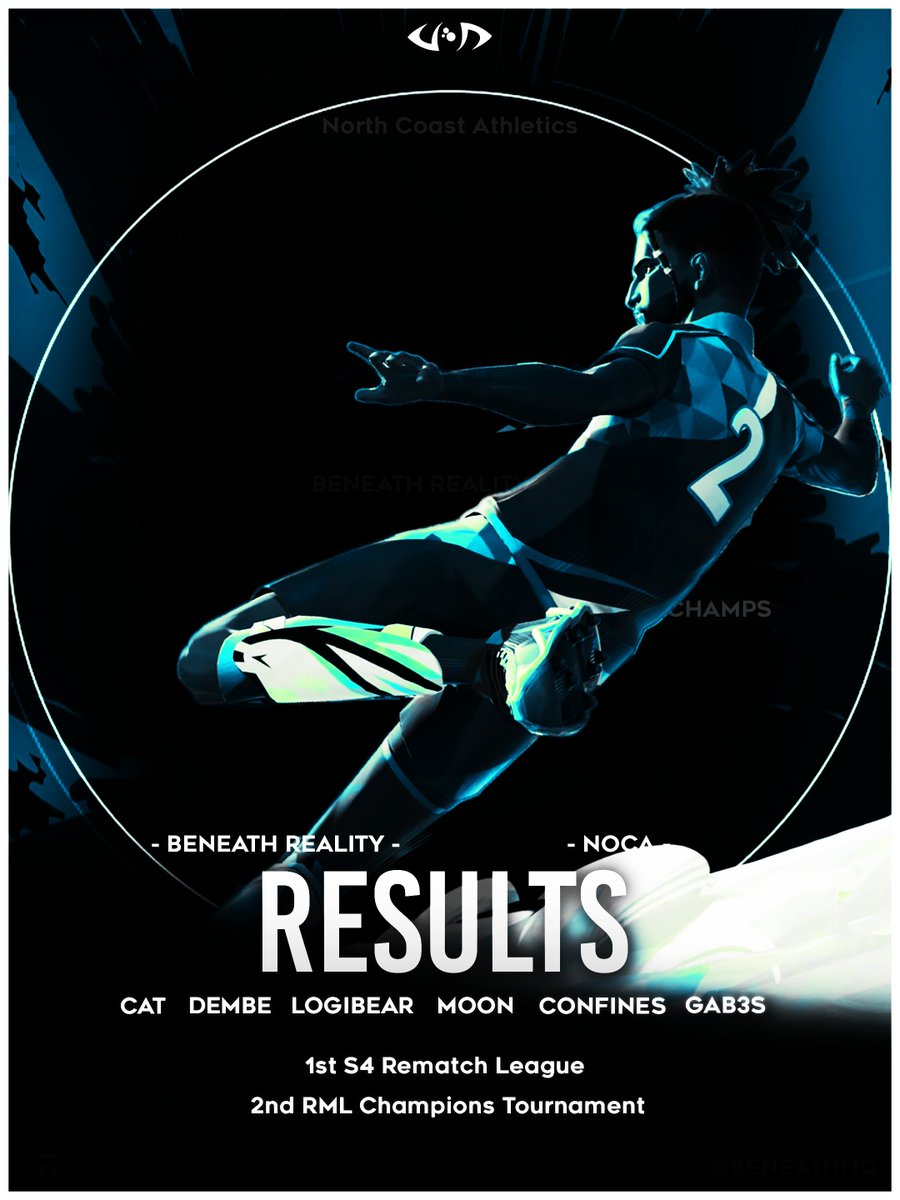From debut to dominance.
🥇 1st in S4 Rematch League
🥈 2nd in S4 RML Champions Tournament

Beneath Reality (NOCA) has arrived.

🎮@rosetrox
🎮@m00nrl
🎮@confin3s
🎮logibear
🎮Dembé
🎮cat
🎮gab3s
🎮Muscles

<a href="/PlayRematch/">Rematch</a> // #Rematch