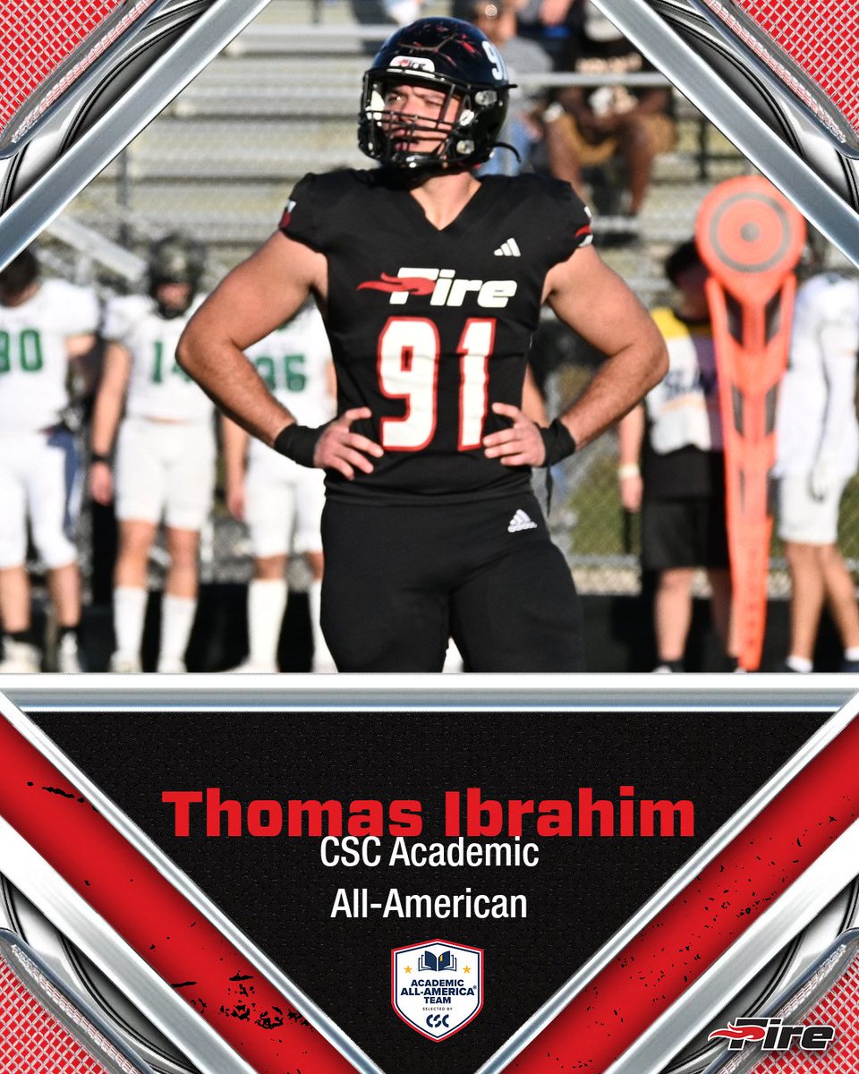 Not only the best defensive player in the <a href="/NAIA/">NAIA</a>. But also a warrior in the classroom.

Congrats to Thomas Ibrahim for being named CSC Academic All-American!

#FuelTheFire🔥 #TheRightWaytoPlay #TheSunStandard <a href="/CollSportsComm/">College Sports Communicators</a>