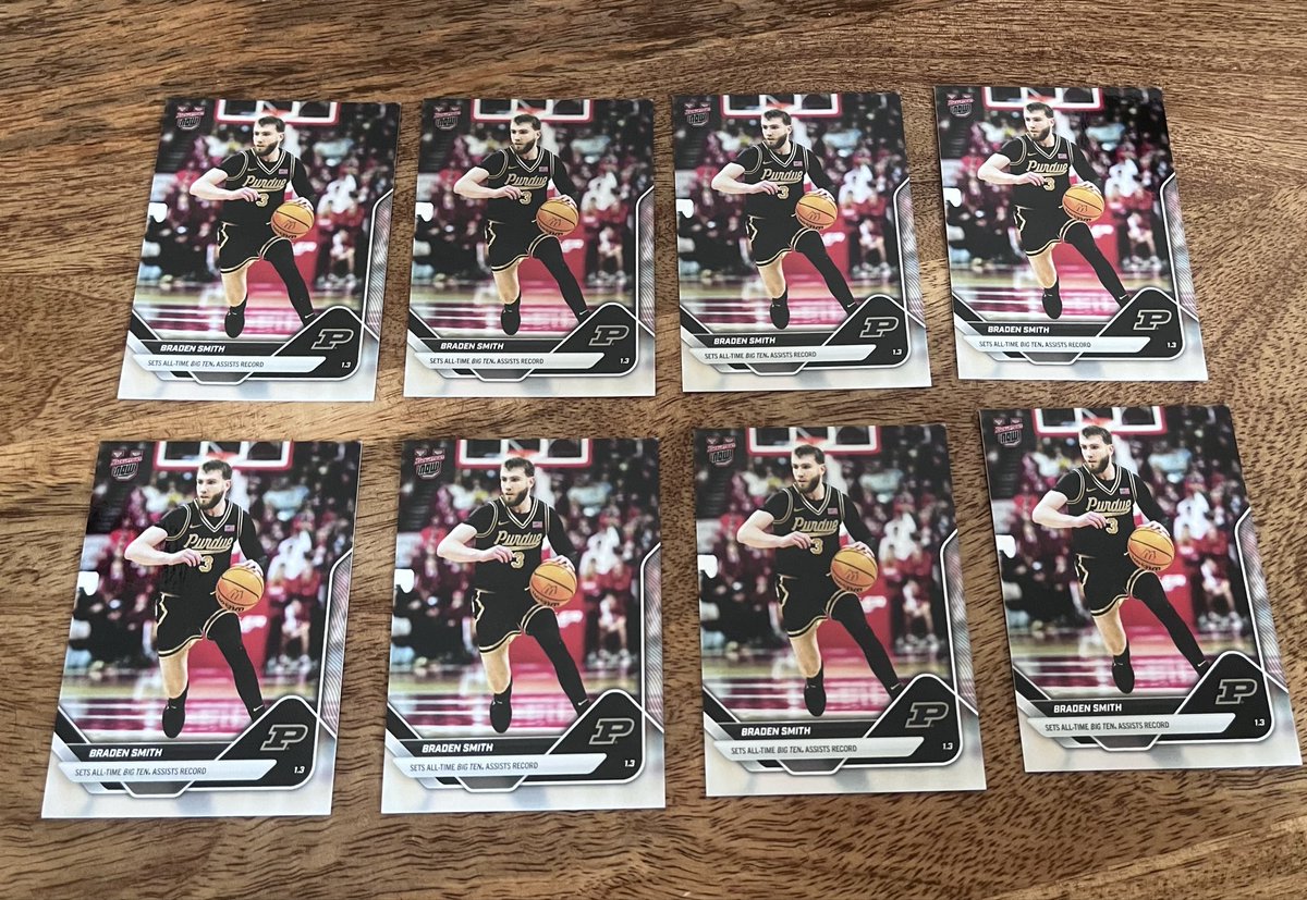 BoilerBurner1's tweet image. Happily giving 8 of these Braden-Smith-Big-Ten-record sports cards away to my loyal followers. 

Simply ‘like’ and ‘repost’ to enter. 

3️⃣🐐
