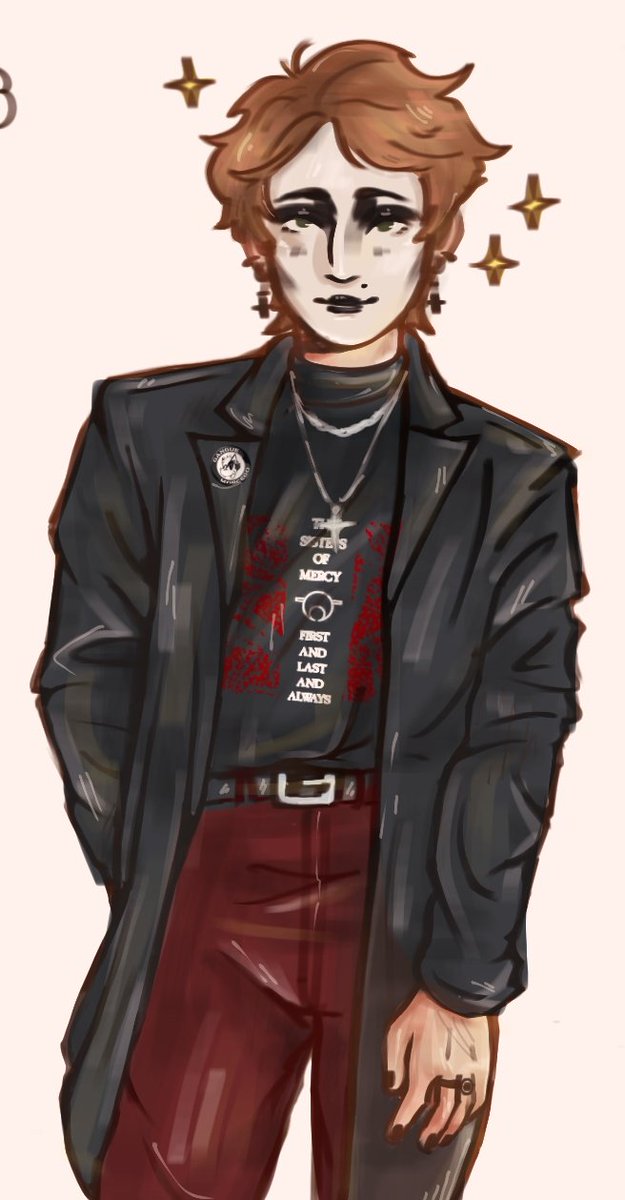 xmaris2x's tweet image. Punk! Mike and Goth! Will (1/2)🖤

i love them so much omgg
this artwork has references to real Brazilian bands that i love too 🥹 
#byler #bylerfanart #punkgoth