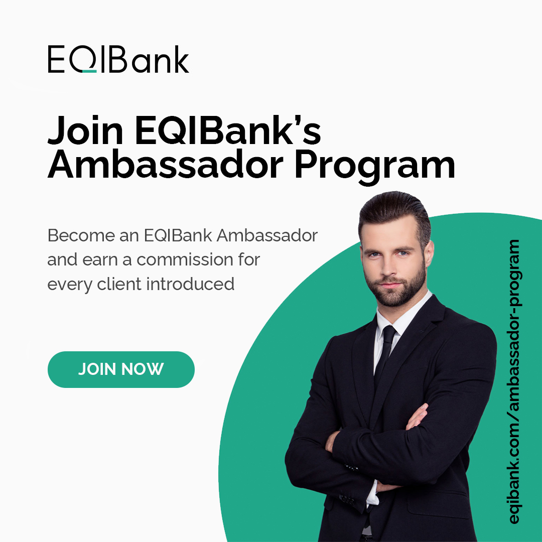 Earn rewards for every client you refer to EQIBank.

✅ US$350 for each new account opened

✅ 10% recurring share of Net Revenue from products used

Join the EQIBank Ambassador Program today: eqibank.com/introducer

#EQIBank #Ambassador #ReferralProgram