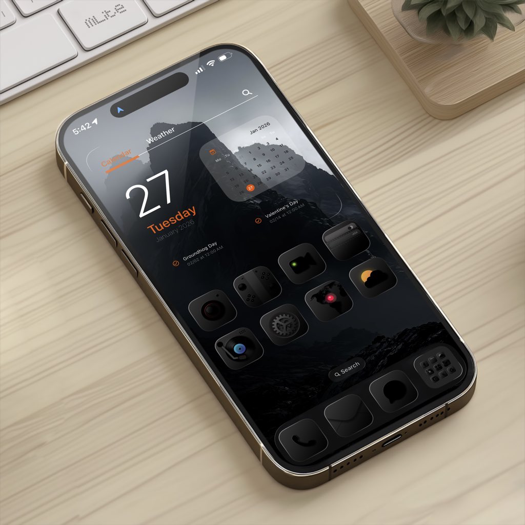 21MaRcO12's tweet image. iOS homescreen setup 

Used:
Top Widget: Limo iOS widget for widget
Icons: Blackout iOS icons pack
Widgy app

Download links on widget and icon pack in my BIO

#widgy #ios #widget #ioshomescreen #customization