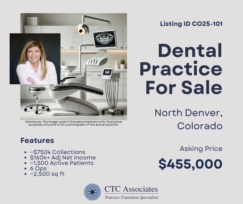 ctc_associates's tweet image. General dental practice for sale in North Denver, CO.  
 
For more information on listing CO25-101, a buyer’s application and signed non-disclosure agreement must be completed: ctc-associates.com/buyers-applica…. 
 
#coloradodentalpracticeforsale #dentalpracticeforsale