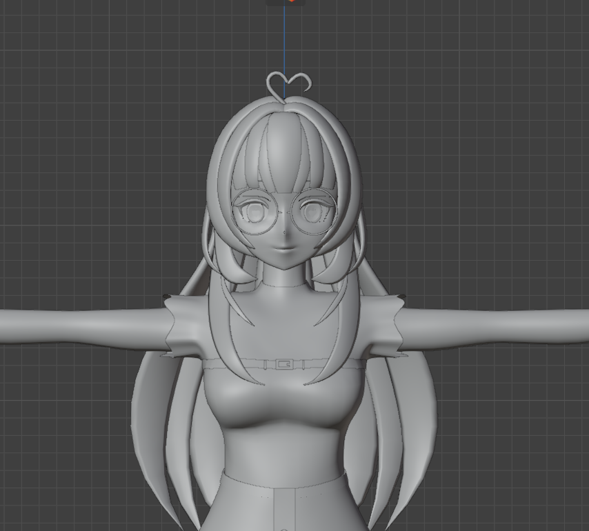 new 3D vtuber WIP for the winner of the giveaway I made with <a href="/MaoMaoAtelier/">MaoMao Atelier ✒️┋Services for VTubers</a> 

#b3d #3DCG #Vtuber #VGenComm