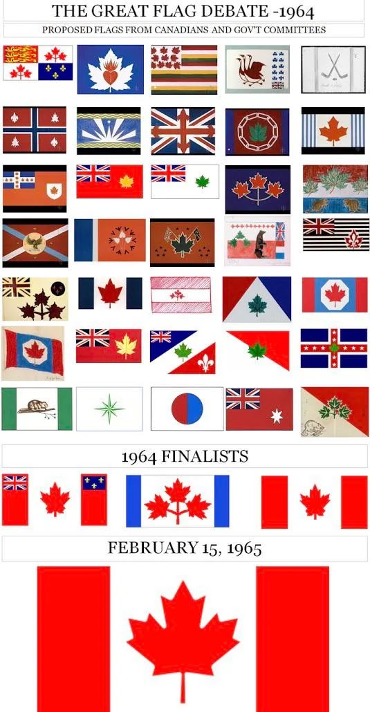 HeyMarkReid's tweet photo. Back in 1964, controversy erupted over Canada’s national flag. Pearson wanted a new unique pennant. Diefenbaker and others wanted to keep the Red Ensign. Did we make the right choice? #flagdebate #ProjectCanada https://t.co/6Ra1xxlAmO