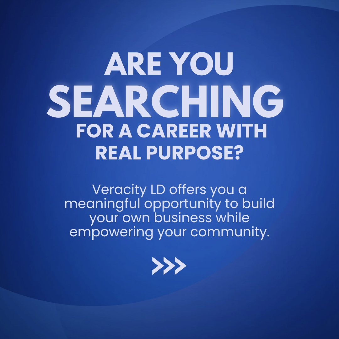 veracityld's tweet image. Looking for more than a job?
At Veracity LD, we help you build a career with purpose.

No experience in finance needed. We provide training, support, and a strong community to help you grow while helping others secure their future. Ready to get started?

#VeracityLD #CareerGrowth