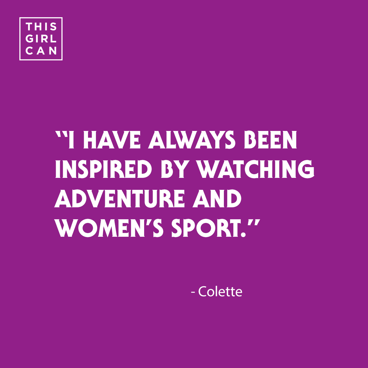 TGCRunning's tweet photo. Seeing is believing! 👀 Watching women's sport helps inspire Colette to get out and get active

Who inspires you to move? 🏃‍♀️

#ThisGirlCan https://t.co/okdeF118CA