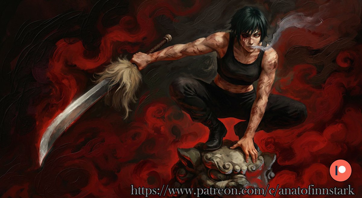 AnatoFinnstark's tweet image. So happy to finally share this piece. It’s been sitting in my folders ever since I read themis part of the  manga.
Maki’s last episode was absolutely incredible, and that’s exactly the moment I was waiting for to release it ! #JujutsuKaisen