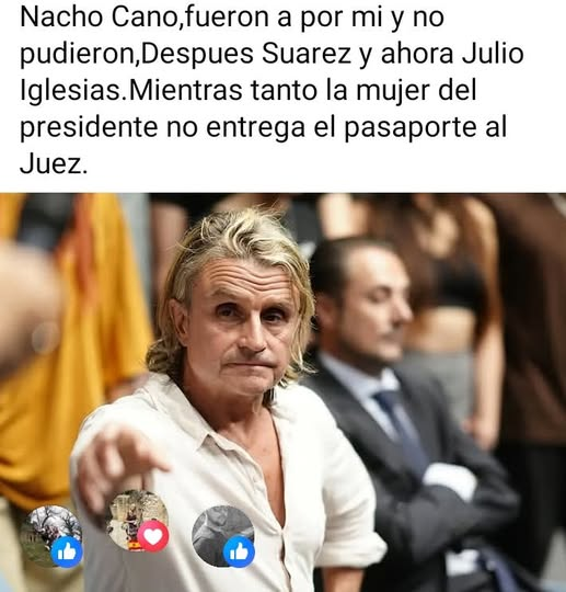 Nacho Cano, toda la razón.
¿Por qué no ha sido detenida la mujer de Sánchez?