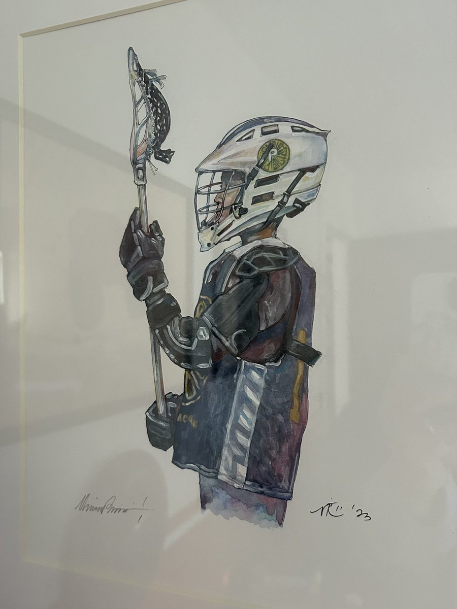 TheArtofLax's tweet image. Portrait of my youngest done a couple of years ago. A year after this he made the change from the field to a goaltender.

#Lacrosse #Art #CustomArt #ForArtForLax