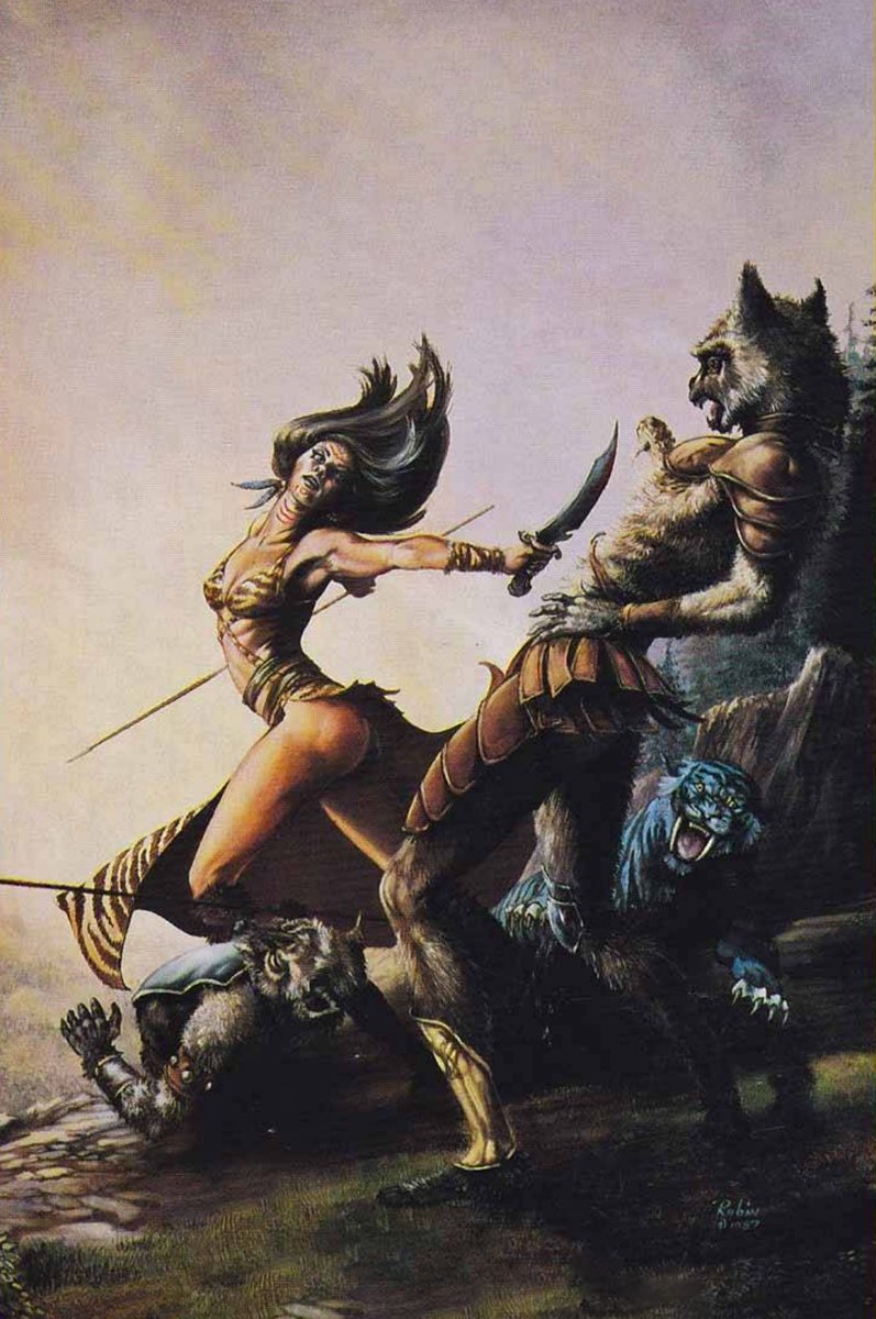 'Dragon Lords Encounter at Blood Valley' - Grenadier Models art Ray Rubin (1988)
#ttrpgs