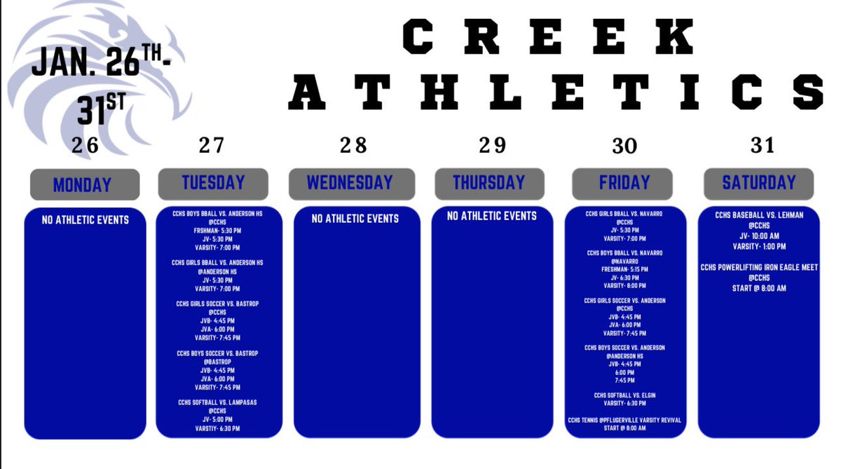 Cedar Creek Athletics tweet media