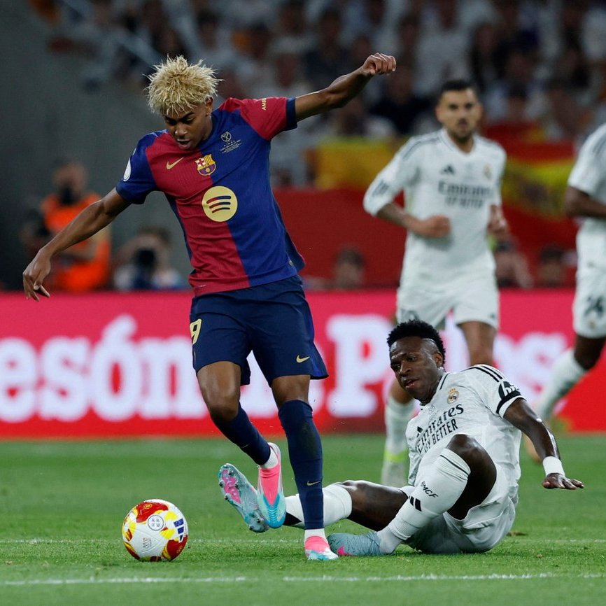 KalshiES's tweet image. El Barça es claro favorito para ganar mañana en Champions, mientras que el Real Madrid tiene un 58% de probabilidades