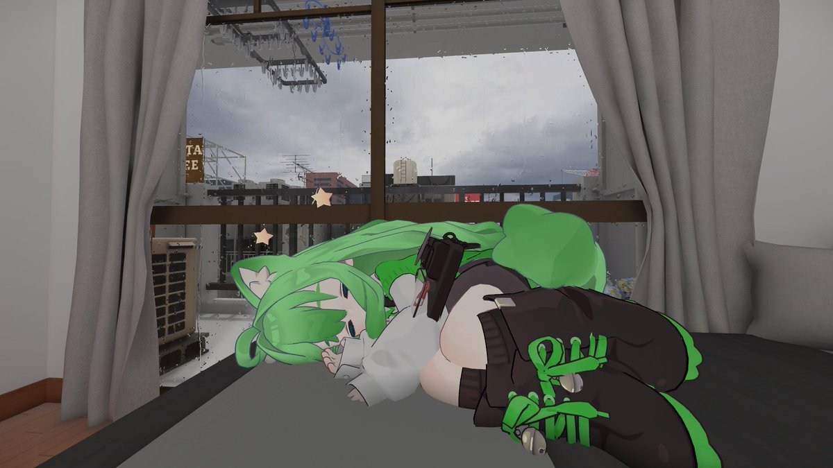 hirokunboy's tweet image. 雨の日は部屋に籠もる(なお晴れでも引きこもりの模様)